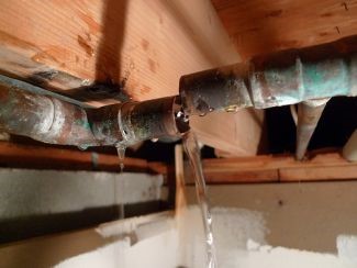 burst pipe