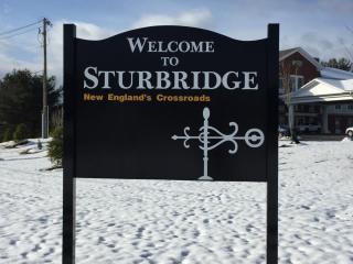 Sturbridge new wayfinding sign located at the Holiday Inn Express