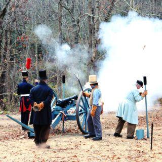 Veterans Day cannon firing